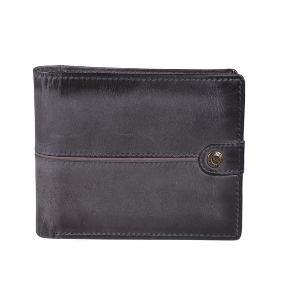 Billetera de cuero Hombre Gino Rodinis Texas 162 Gris/Marrón