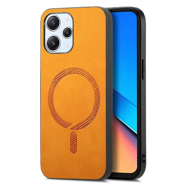 Magnetic Slim Case for Xiaomi Redmi 12 with Camera Guard & Anti-Scratch Back Yellow