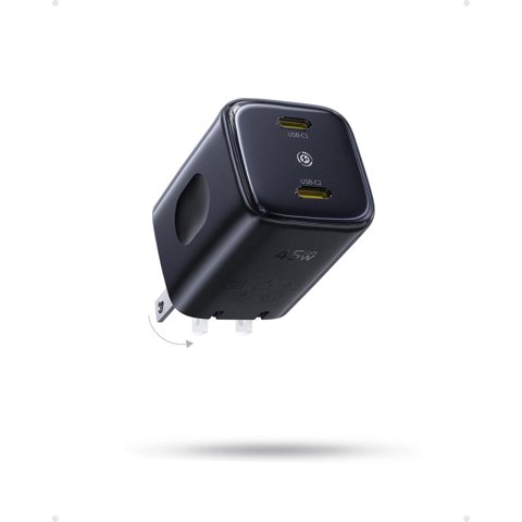 Cargador Baseus 45W Usb-C De Doble Puerto Con Carga Rápida Pps