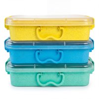 Contenedor De Almacenamiento Sensory Bin Carolart, Paquete De 3 Pajitas De Trigo, 34 Cm