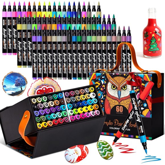 Marcadores Acrílicos Aen Art 60 Colores Punta Pincel