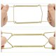 thumbnail image 5 of Uxcell 4 Pcs Colgador de Placas 8 x 2.8 pulgadas Tipo U Zincado Colgadores de Placas Invisibles de Pared Oro, 5 of 6
