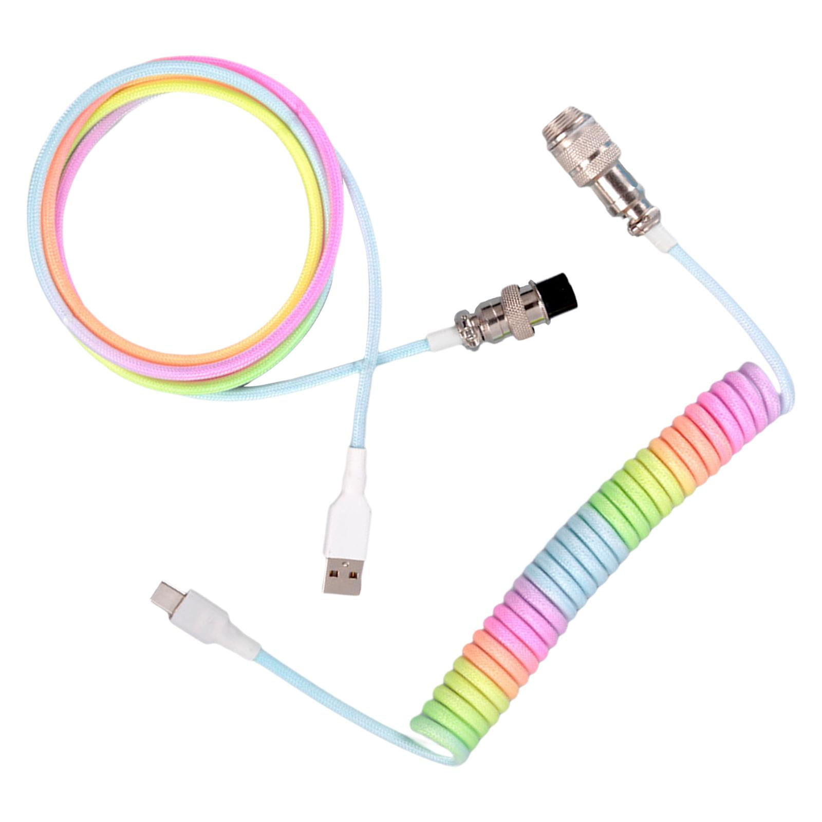 Magideal - Cable Usb De 3m Que Carga 2 En De Conector De Metal Puerto De Línea De Datos A Usb Para , Multicolor