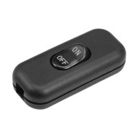 Ioensy - Interruptor De Cable En Línea, Interruptor Basculante Para Lámpara De Escritorio, Dormitorio, Lámpara De Mesa, Color Negro