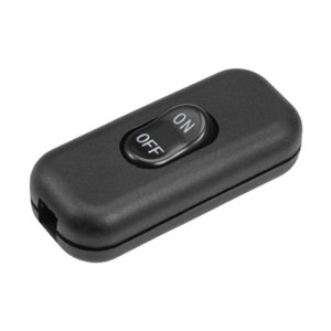 Ioensy - Interruptor De Cable En Línea, Interruptor Basculante Para Lámpara De Escritorio, Dormitorio, Lámpara De Mesa, Color Negro