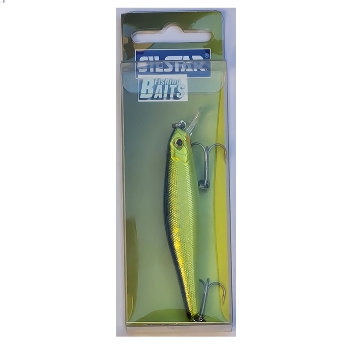 Silstar - Señuelo Negro Verde Fibra 8 Cms 8 Grs Suspending -