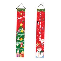 Magideal - Decoración Navideña Al Aire Libre, Pancartas Colgantes Navideñas, Letrero De Porche, Pancartas Navideñas Para Decoración De Fiesta Navideña En La Puer Estilo C