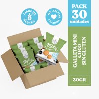 Ecovida S.A - Galleta Mini Coco Sin Gluten Y Sin Azúcar 30Gr - Caja 30 Unid
