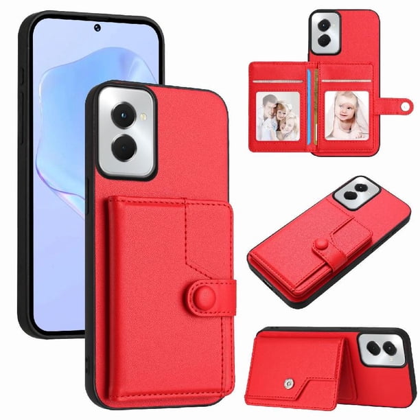 FOXDOCK Funda para Motorola Moto G Power 5G 2024 con Bloqueo RFID - Diseño Elegante con Cierre de Botón