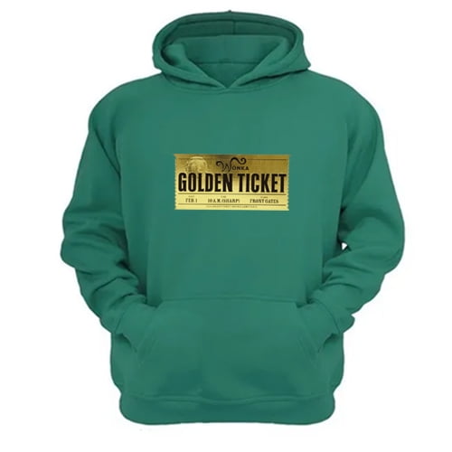 Polerón Canguro Golden Ticket Verde Aguamarina Talla S Unisex