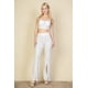 thumbnail image 1 of Top Corto Con Bustier Y Pantalones Anchos Con Abertura Delantera, 1 of 2