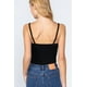 thumbnail image 2 of Saronite Body de Tirantes Finos con Cuello en V y Ribete de Canalé de Rayón, Color Negro (para Mujer) Basics, 2 of 5