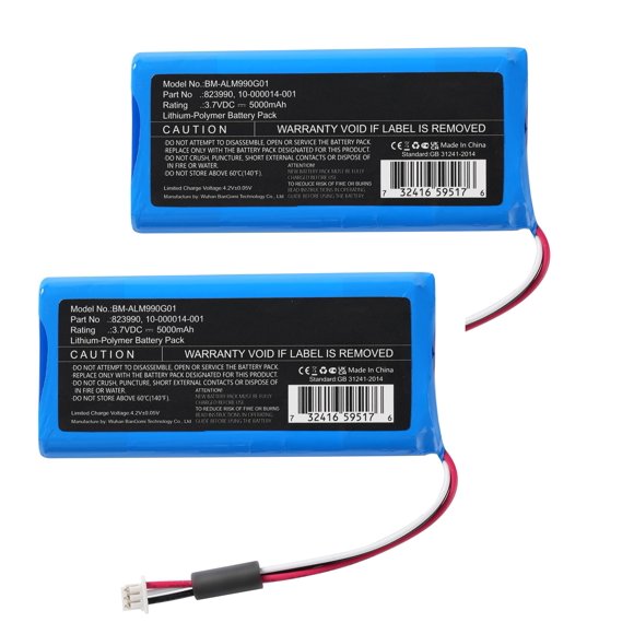 Batería Mingeris 5000 mAh 3,7 V Li‑Polímero 89 × 38 × 8 mm