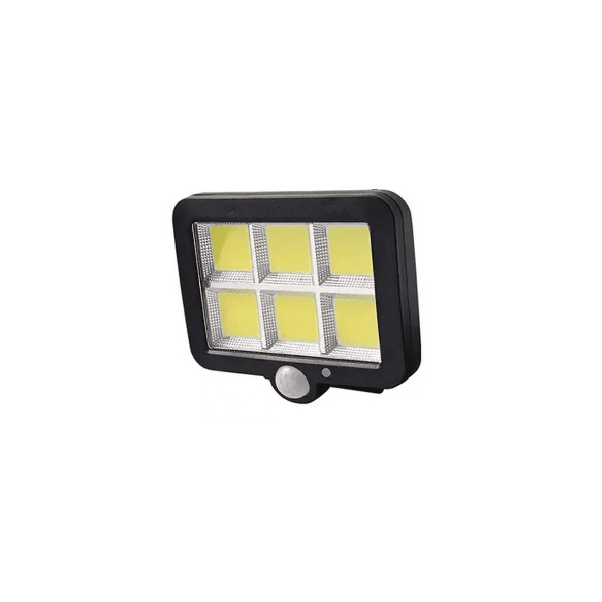 Genérico - Foco Solar Split Sensor De Movimiento 150 Leds Carcasa Negra Luz Blanca