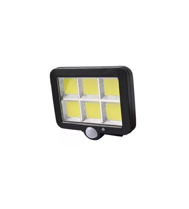 Genérico - Foco Solar Split Sensor De Movimiento 150 Leds Carcasa Negra Luz Blanca