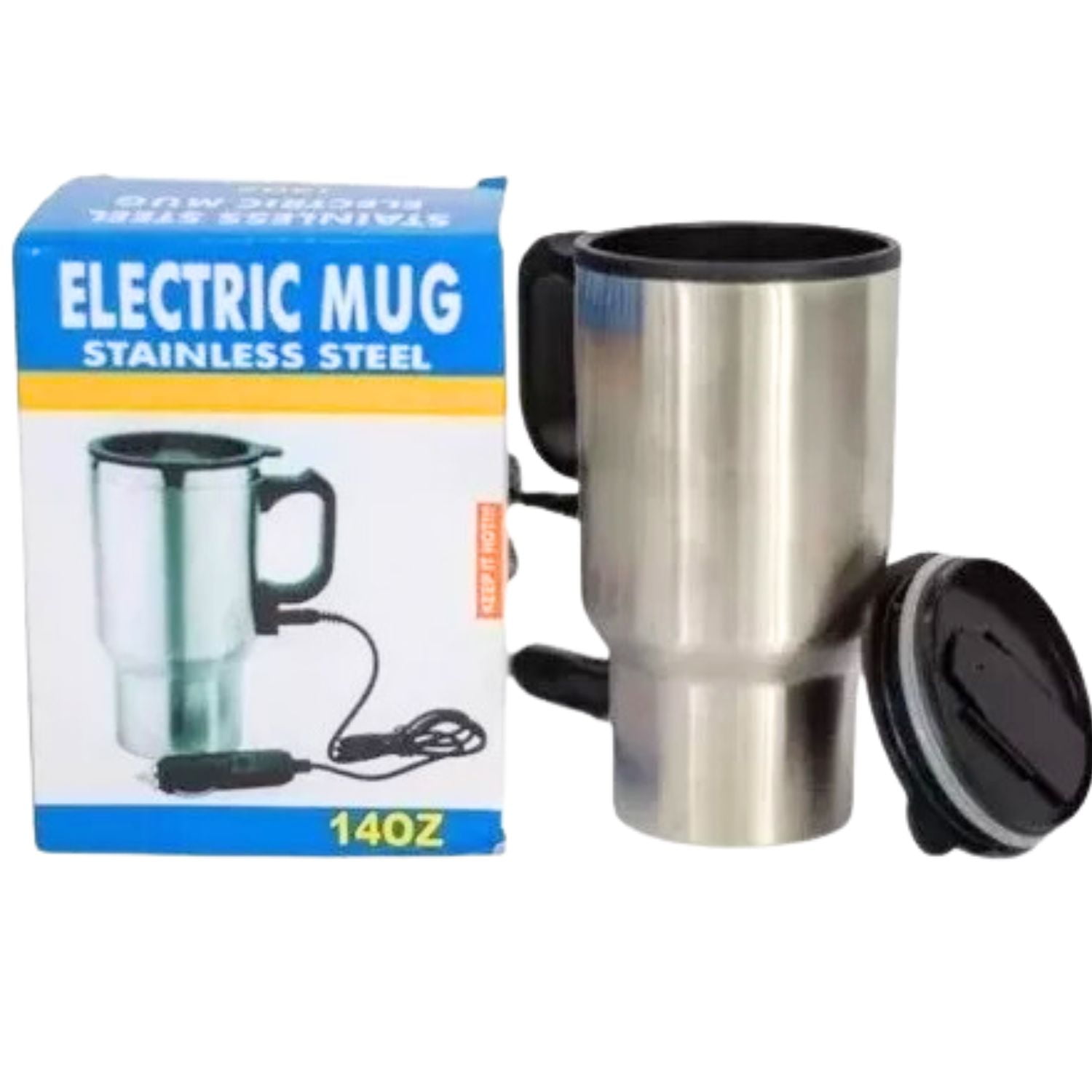 Genérico - Vaso Auto Acero Tazon Mug 12v 480ml Térmico Conexion Auto