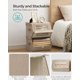 thumbnail image 3 of Juego de cubos de almacenamiento SONGMICS apilables con tapa, 2 unidades, color beige, 3 of 6