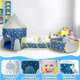 thumbnail image 3 of Carpa De Juegos Infantil  Belug 3 En 1 Castillo Piscina Tunel Niños Azul, 3 of 5