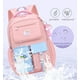 thumbnail image 3 of Primary High Class Backpack for Girls Macaron Color Blocking Kid Backpack Rainbow Zipper Large Capacity Teen Girl School Bag, 3 of 3