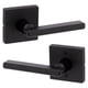 thumbnail image 3 of Passage Lever Kwikset Halifax, negro mate, mano derecha izquierda, 3 of 7