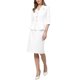 thumbnail image 4 of INSPIRE CHIC Conjunto de Traje de Falda para Mujer 2 Piezas Conjunto 2026 Blazers Peplum de Trabajo Modernos y Faldas Lápiz con Broche S Blanco, 4 of 5
