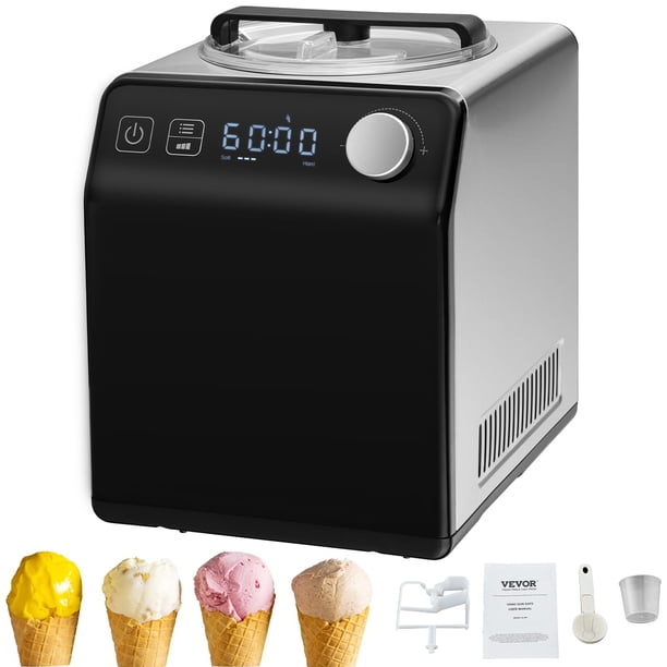 Máquina para hacer helados VEVOR vertical automática de acero inoxidable de 2 litros