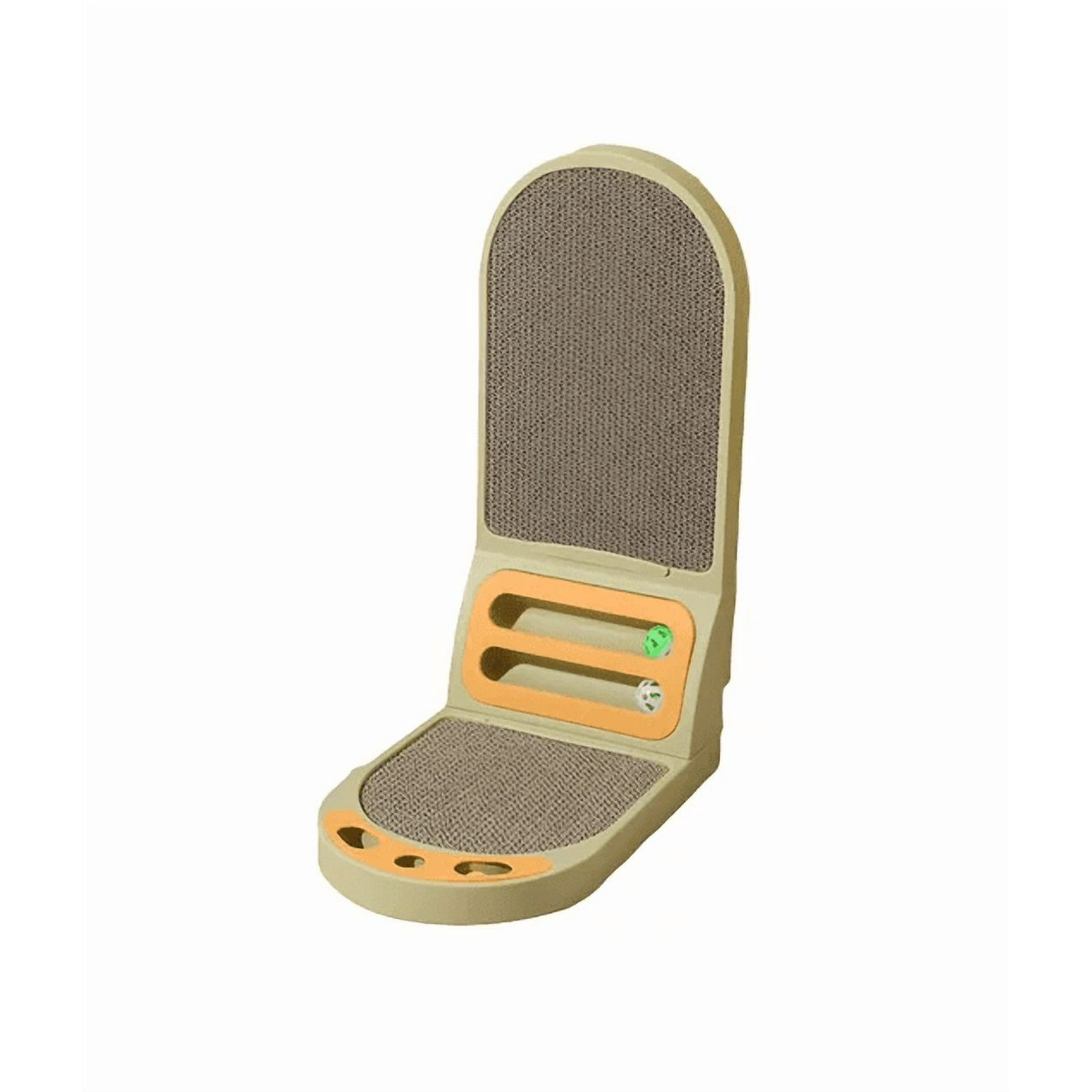 Genérico - Centro De Juego Rascador Cartón Corrugado Antiestrés Gatos Color Café