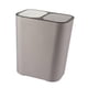thumbnail image 3 of Cubo de basura doble húmedo y seco Contenedor de reciclaje Contenedor de doble compartimento Cubo de basura de 15 litros para cocina, vehículo, dormit Gris, 3 of 5