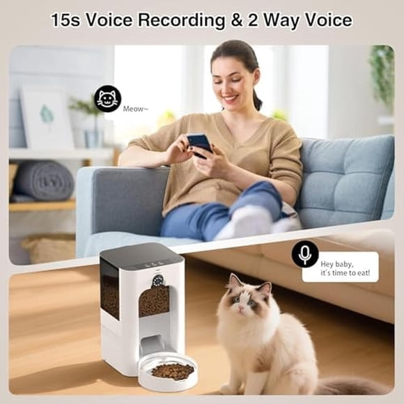 Comedero Automático Gato Weibo Cámara 1080P Láser WiFi App