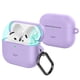 thumbnail image 1 of Funda para AirPods 4 ESR con protección total contra caídas y mosquetón, color morado, 1 of 8