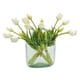 thumbnail image 1 of Ramo de tulipanes artificiales DUYONE Real Touch de látex, 15 unidades, color blanco, 1 of 6