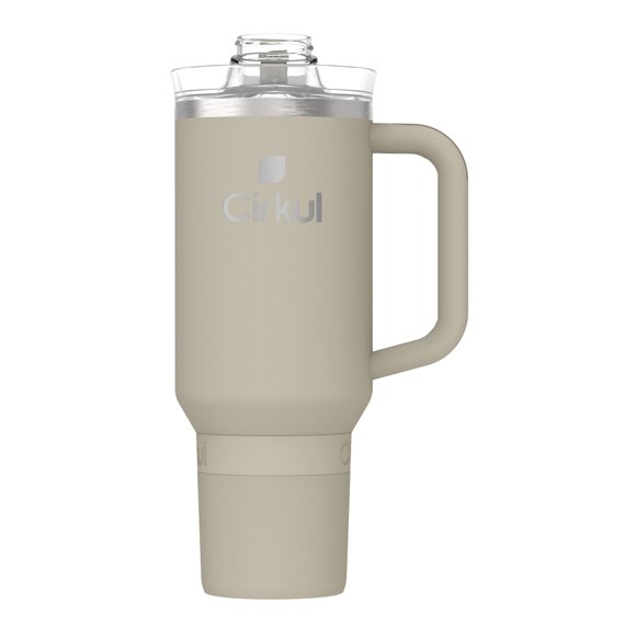 Vaso Cirkul Ranger de acero inoxidable de 1,2 L con asa y pajita