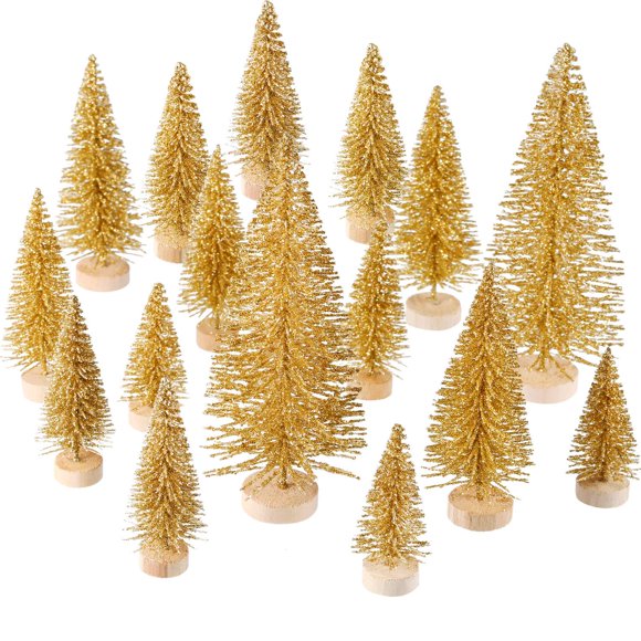 Miniárbol de Navidad artificial SATINIOR Sisal Snow, 60 unidades