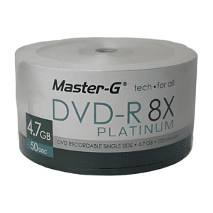 Master G - Dvd R 8X C Logo Platinum 4 7Gb 50 Unidades
