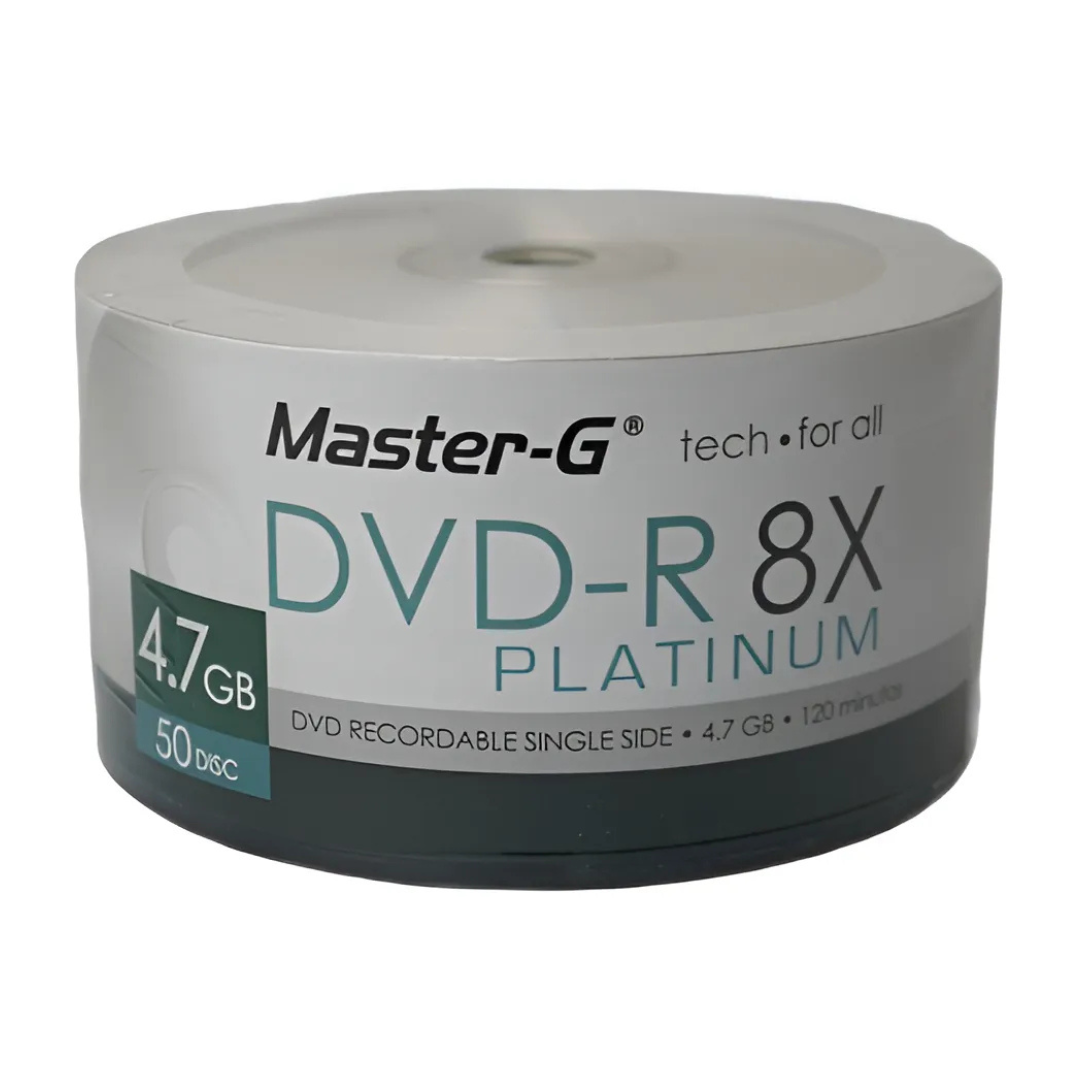 Master G - Dvd R 8X C Logo Platinum 4 7Gb 50 Unidades