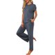thumbnail image 4 of INSPIRE CHIC Conjunto de Pijama de Manga Corta para Mujer con Bolsillos, Conjunto de Descanso de Modal Suave y Pantalones Largos para Dormir S Gris Oscuro, 4 of 6