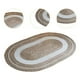 thumbnail image 2 of Alfombra De Yute Rustica Ovalada Natural Con Franja Blanca S, 2 of 5