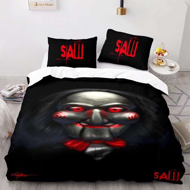 Saw Printed Bedding Set Duvet Cover & Pillow Cases Gift 3-Piece Bedding Set (1 Duvet Cover + 2 Pillow Shams)