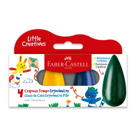 Faber Castell - Crayón Ergonómico Gota Little Creatives Faber-Castell X4 Und