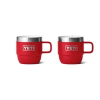 Taza Yeti Rambler Apilable De Acero Inoxidable De 180 Ml, 2 Unidades, Color Rojo