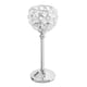 thumbnail image 3 of Portavelas De Cristal Candelabro Candelabro Centro De Mesa Banquete Plata 21.5cm, 3 of 5