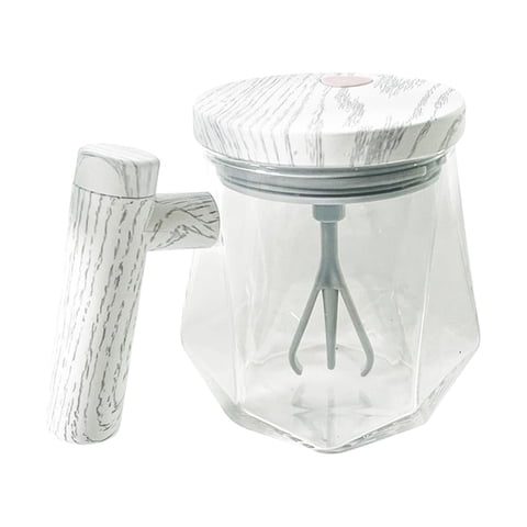 Magideal - Vaso Mezclador Eléctrico, Vaso Mezclador Automático, Vaso Ligero Multiusos De Vidrio Con Tapa, Para Viajes En Sala De Estar , Claro