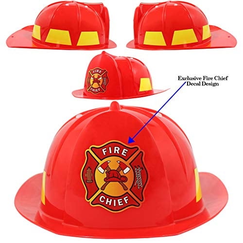 Anapoliz - Sombrero De Bombero Para Niños | Casco De Jefe De Bomberos Para Niños | Accesorio Para Dis