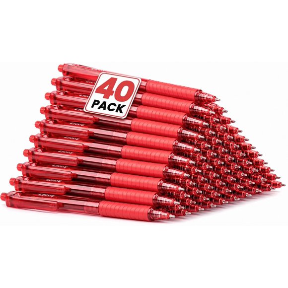 Bolígrafos Sooez 40 unidades Tinta roja Retráctil
