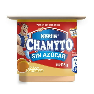 Yoghurt Batido Con Probiótico Sin Azúcar Sabor Damasco Pote 115 G Chamyto