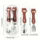 thumbnail image 3 of 1 Set, Tableware, Cartoon Spoon And Fork Set, Dessert Spoon For Children, Fork For Baby, Kitchen Gadgets ,Children's Cutlery For Kids, Cute 304 Stainless Steel Tableware, Kawaii Flatware, 3 of 4