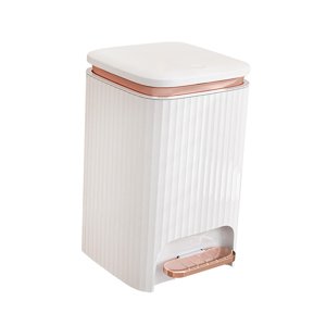 Magideal - Kithcen Bote De Basura Contenedor De Basura Contenedor De Basura De Cocina Cesto De Basura Para El Hogar Para Entrada Oficina Lavandería Cuarto De Sol Blanco 12L