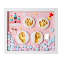 Bothyi - Baby Picture Photo Frame Footprint & Handprint Kit Diy Para Niños Recién Nacidos Regalo Con Caja De Regalo Rosa