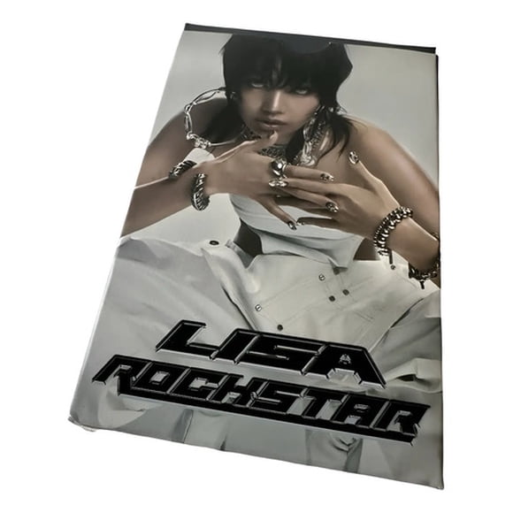 Set 55 Photocard Tipo Lomo Card Lisa Rock Star Blackpink Gris
