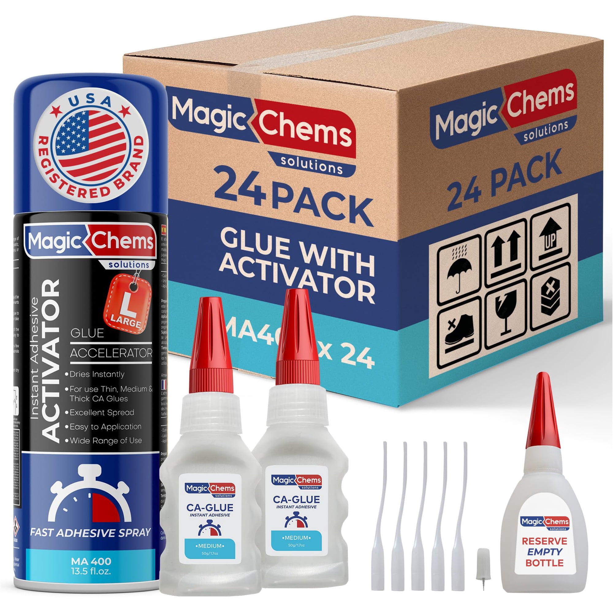 Adhesivo De Cianoacrilato Magic Chems Ca Glue Con Juego De Activadores
